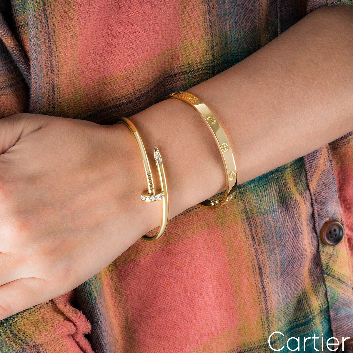 Cartier Yellow Gold Plain Love Bracelet Size 17 B6035517